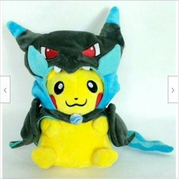 pikachu mega charizard x plush